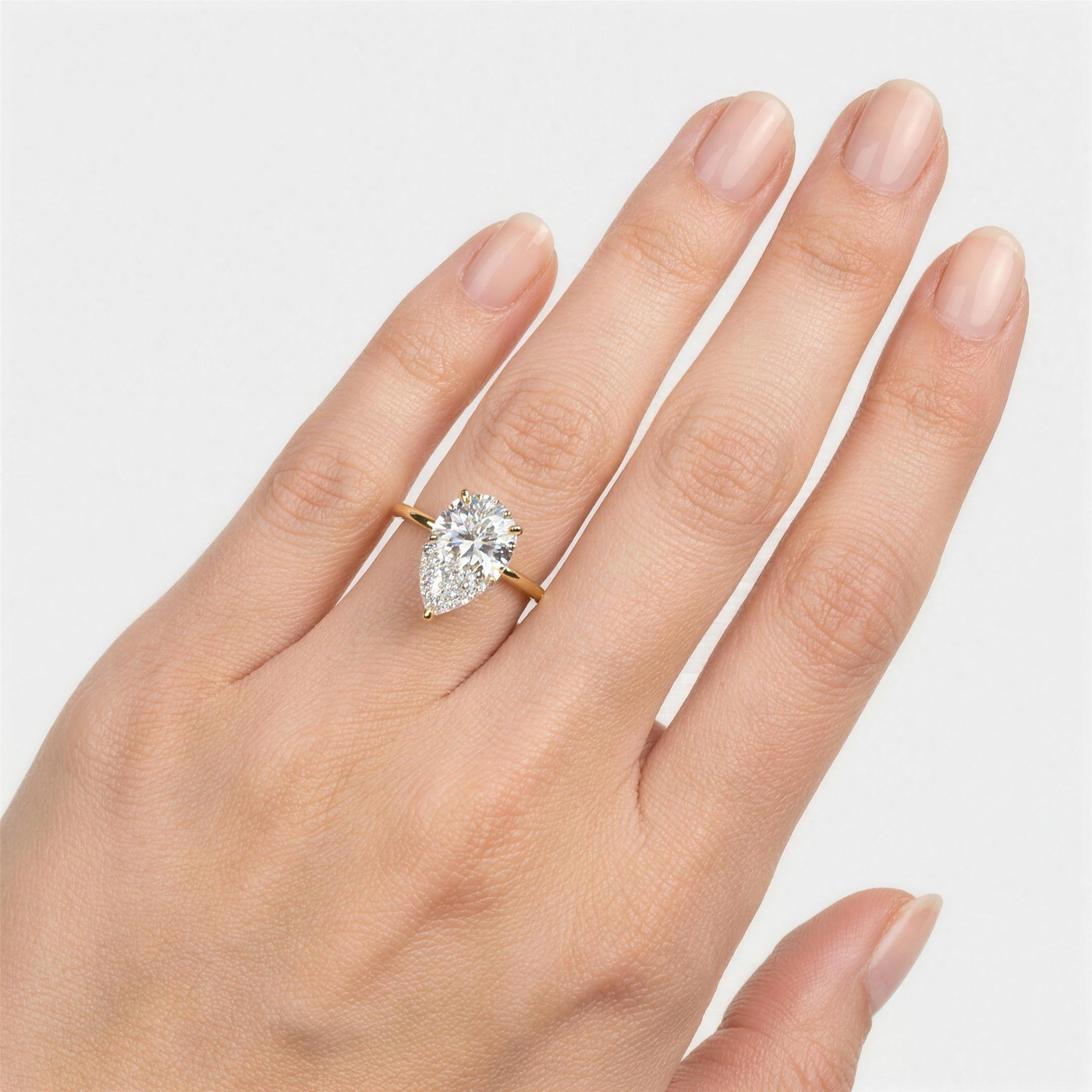 Pear Solitaire Lab Grown Diamond Ring