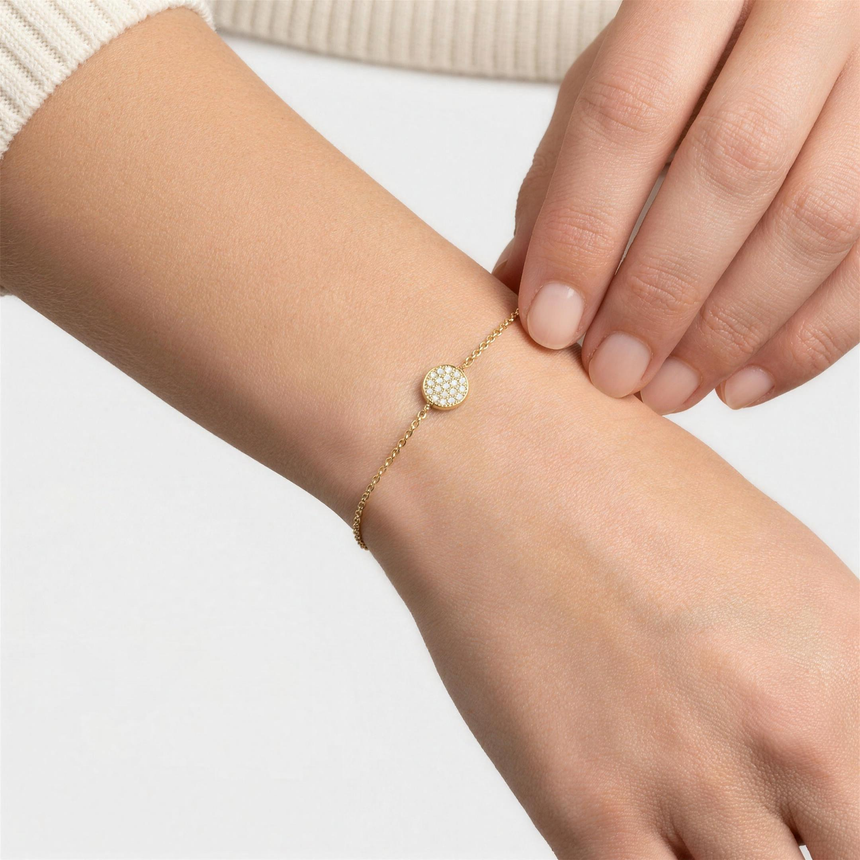 Diamond Pave Circle Bracelet