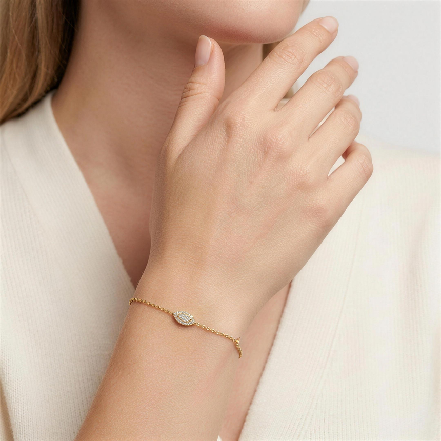 Dainty Marquise Diamond Bracelet