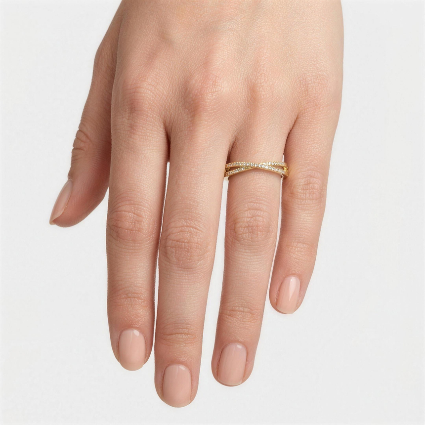 Criss Cross Diamond Ring