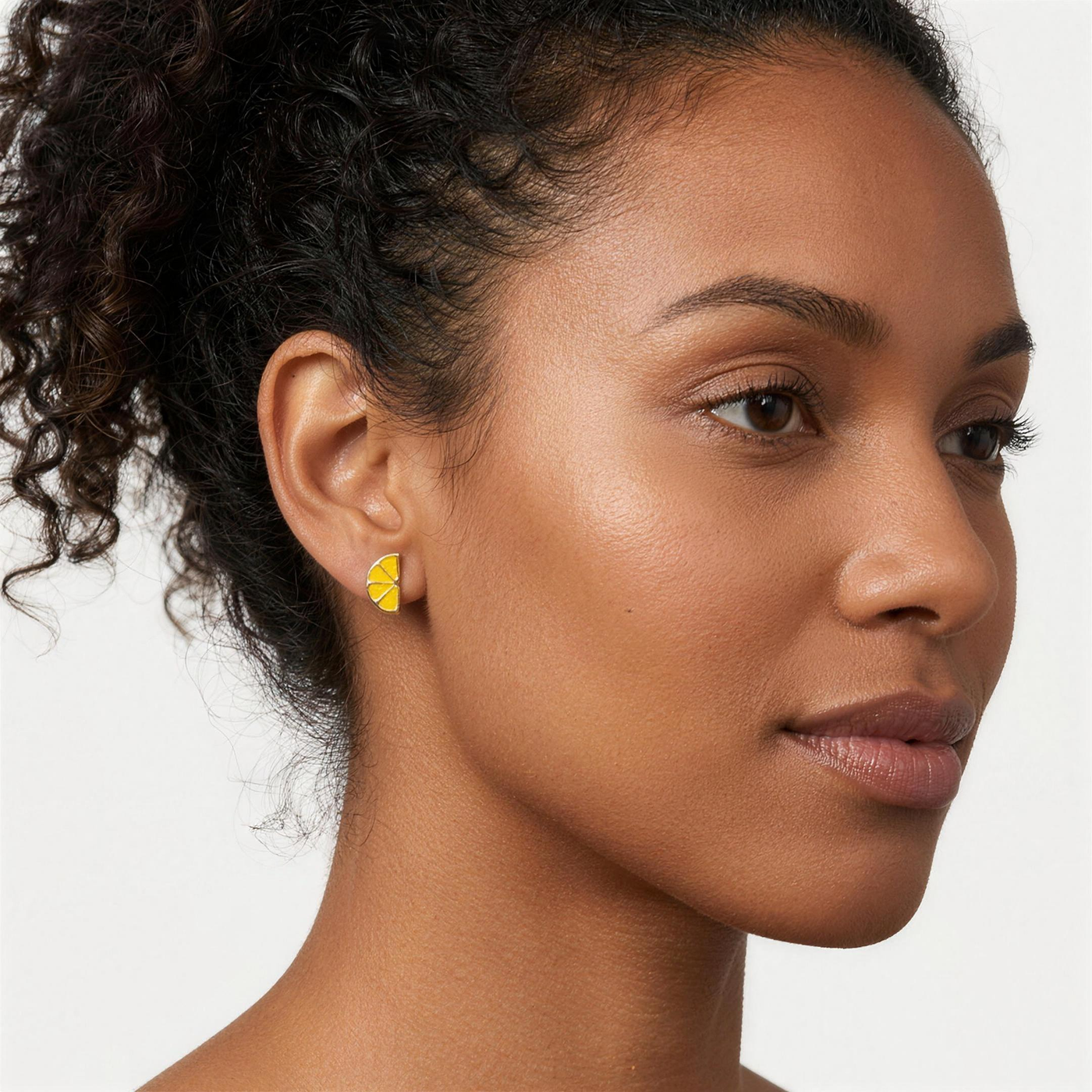 Lemon Slice Stud Earring