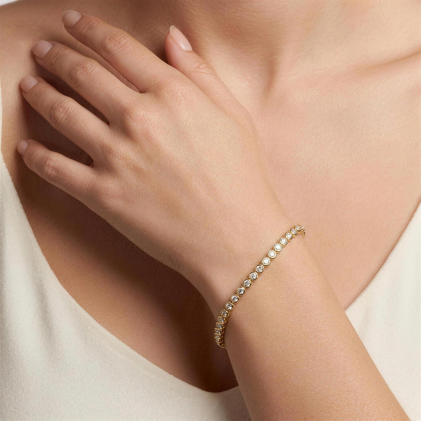 Diamond Bezel Tennis Bracelet