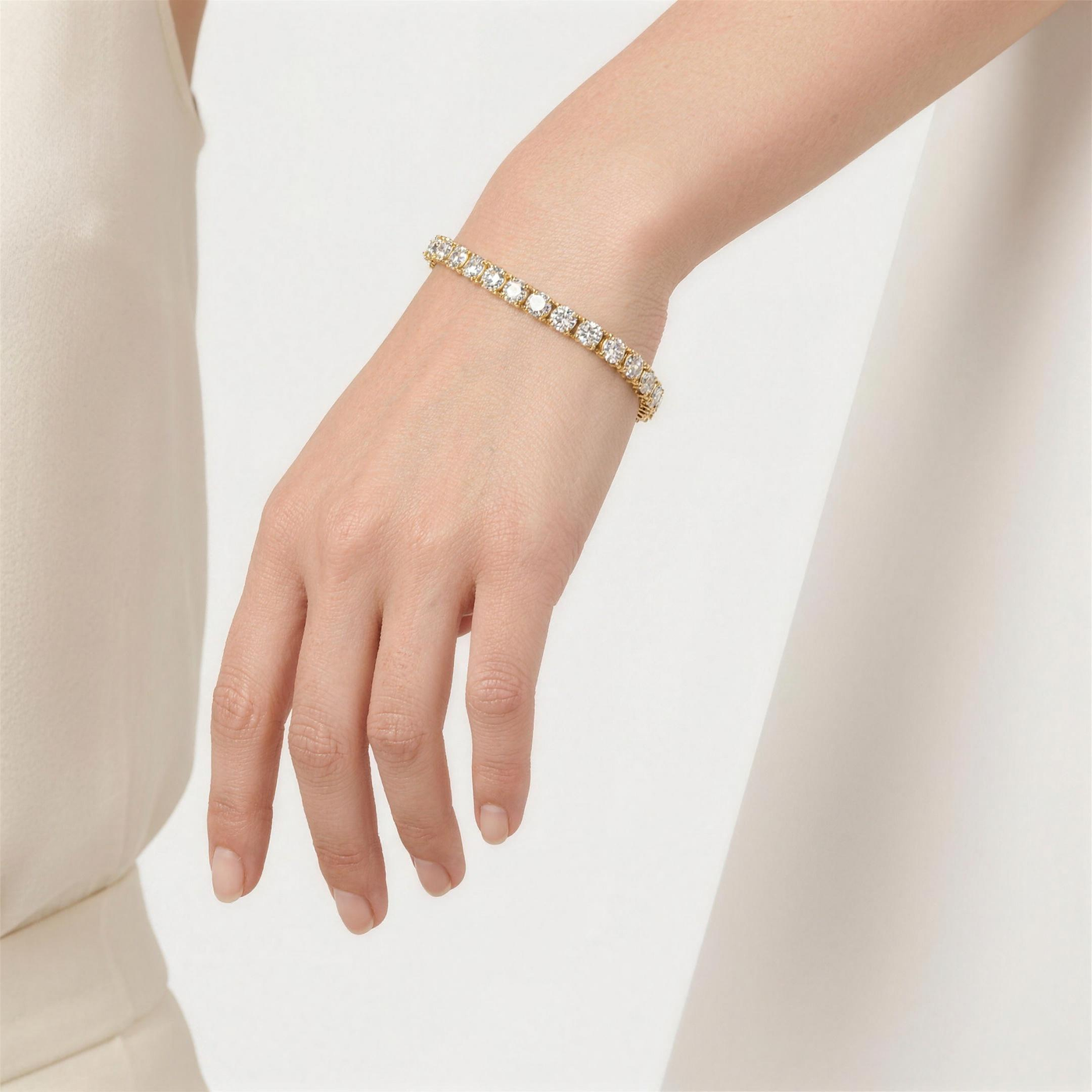 Lab-Grown Diamond Tennis Bracelet - Traditional Setting