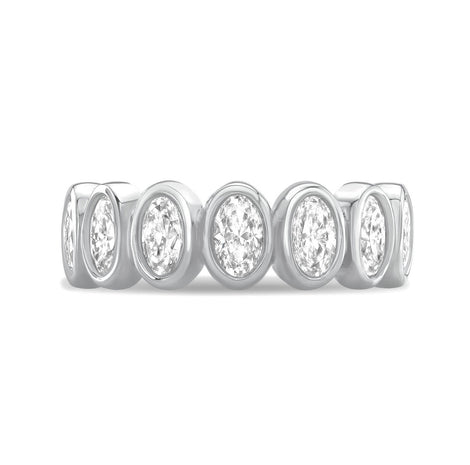 Oval Lab Grown Diamond Bezel Eternity Ring