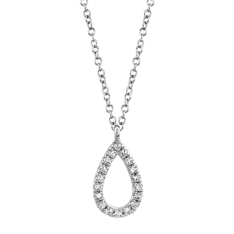 Diamond Pear Necklace