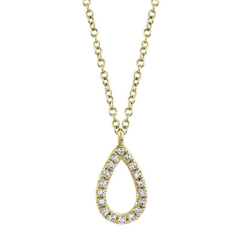 Diamond Pear Necklace