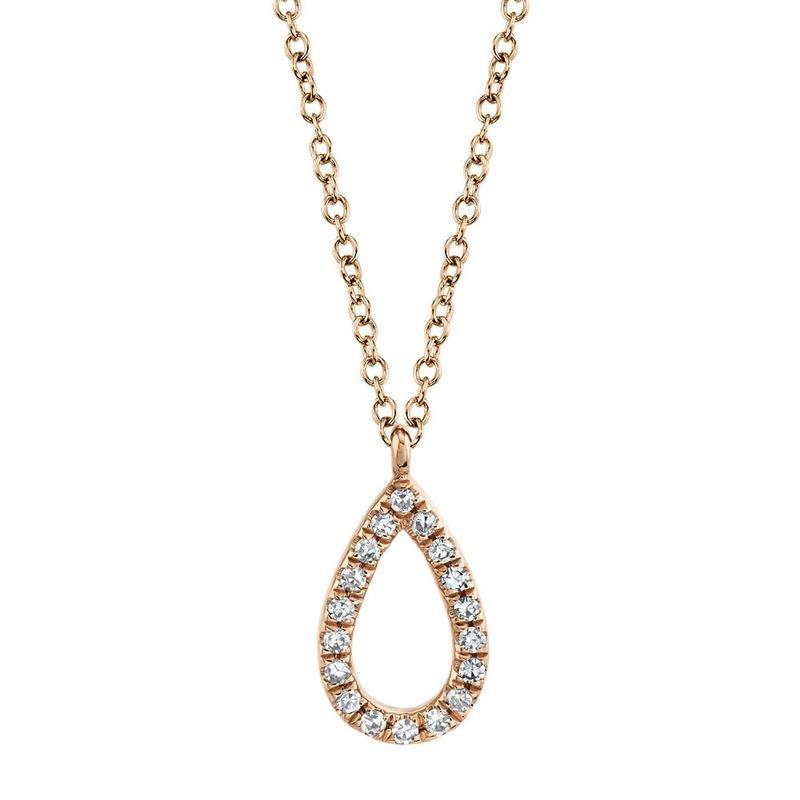 Diamond Pear Necklace