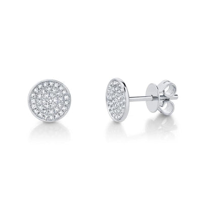 Round Diamond Pave Stud Earring