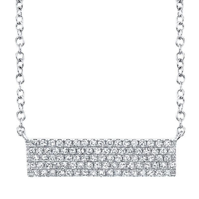 Diamond Pave Bar Necklace