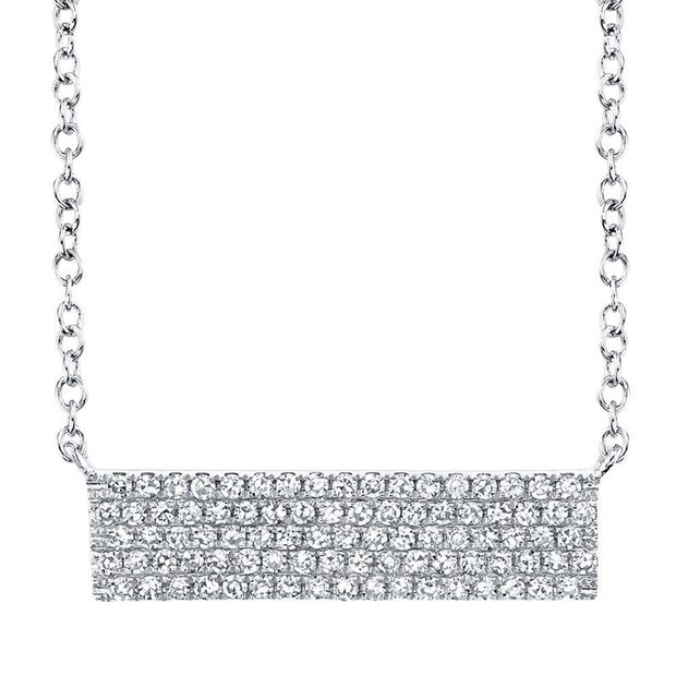 Diamond Pave Bar Necklace