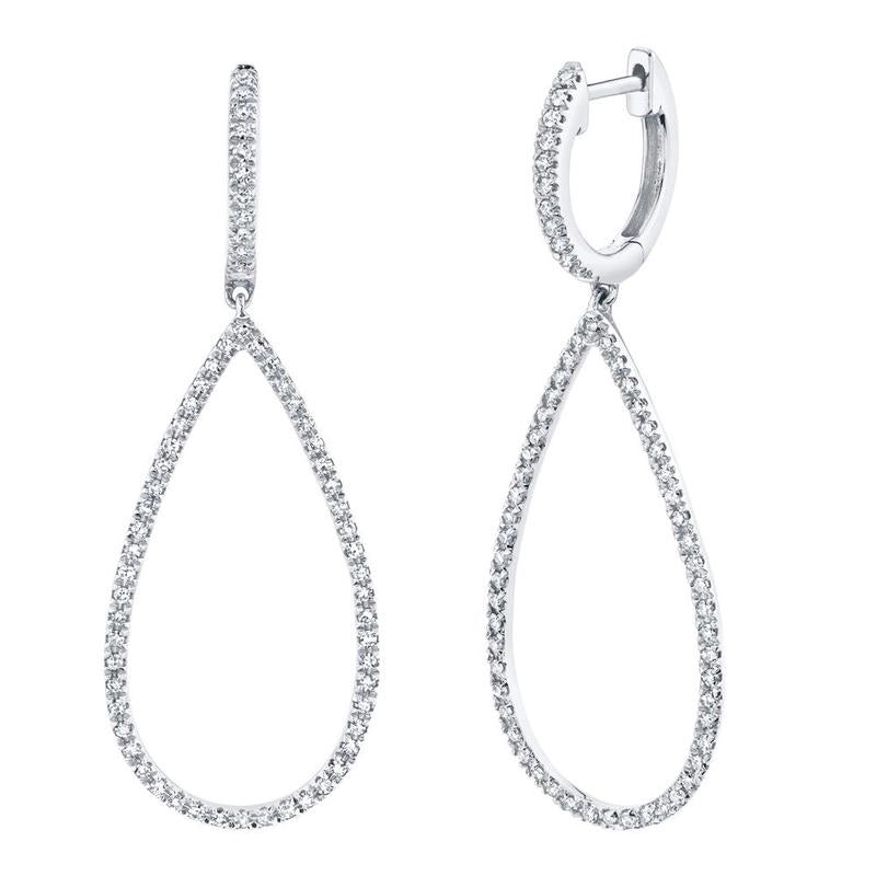Pear Diamond Dangle Earrings