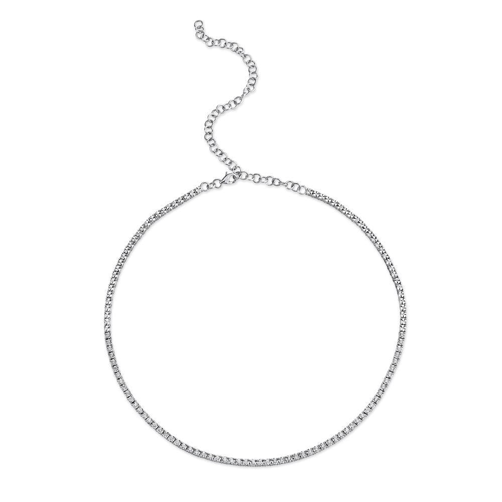 0.95CT DIAMOND TENNIS CHOKER-NECKLACE