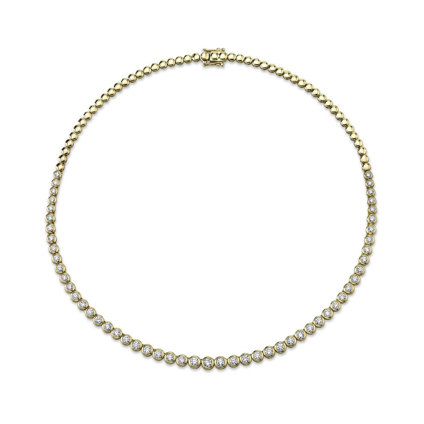3.53CT DIAMOND BEZEL NECKLACE