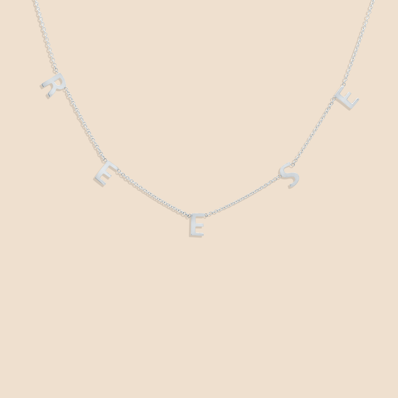 Letter Name Necklace -14k Gold