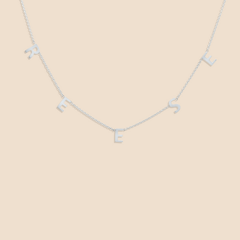 Letter Name Necklace -14k Gold