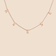 Letter Name Necklace -14k Gold