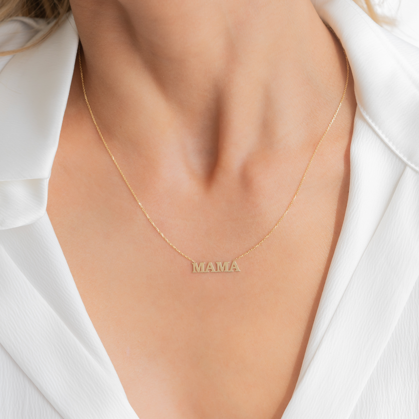 Mama Nameplate Necklace