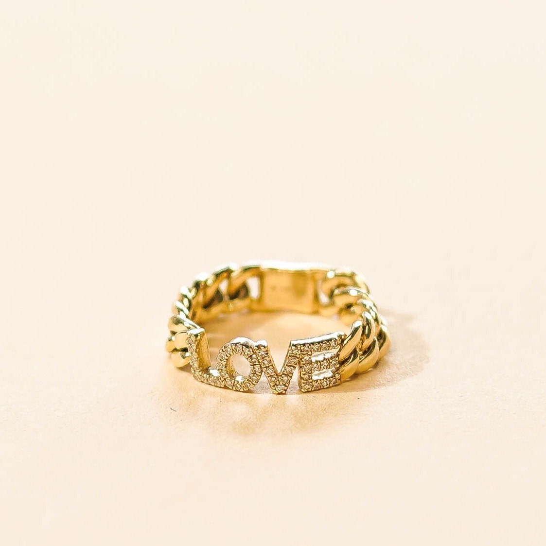 Diamond Cuban Link Name Ring