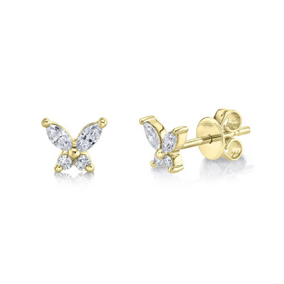 Diamond Butterfly Earrings