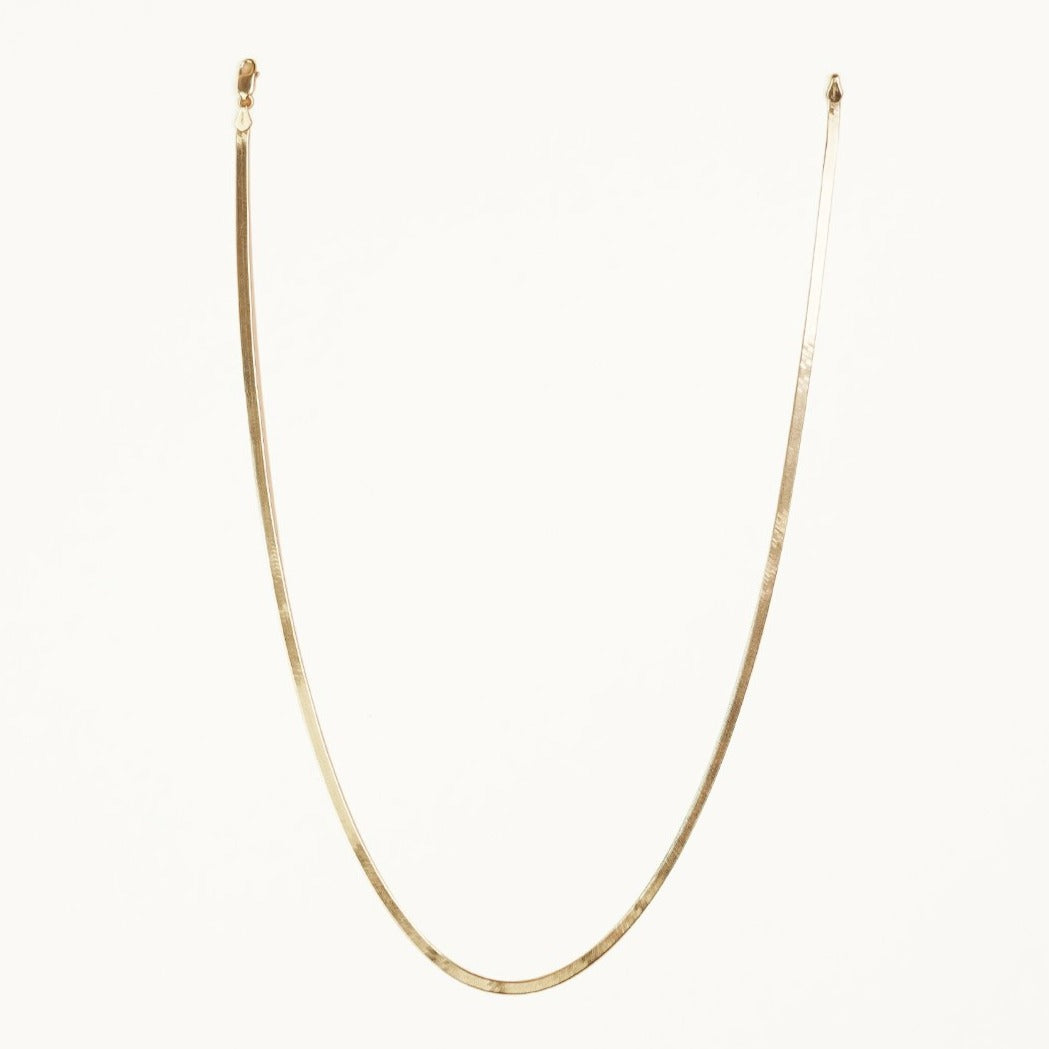 14K Gold Herringbone Necklace