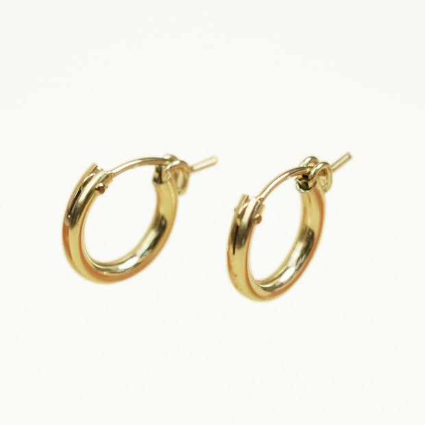14K Gold Filled Thick Hoop Earrings – David Von - Main Image