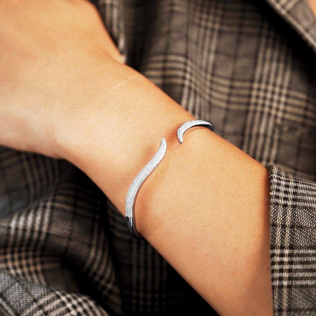 Pave Wave Cuff