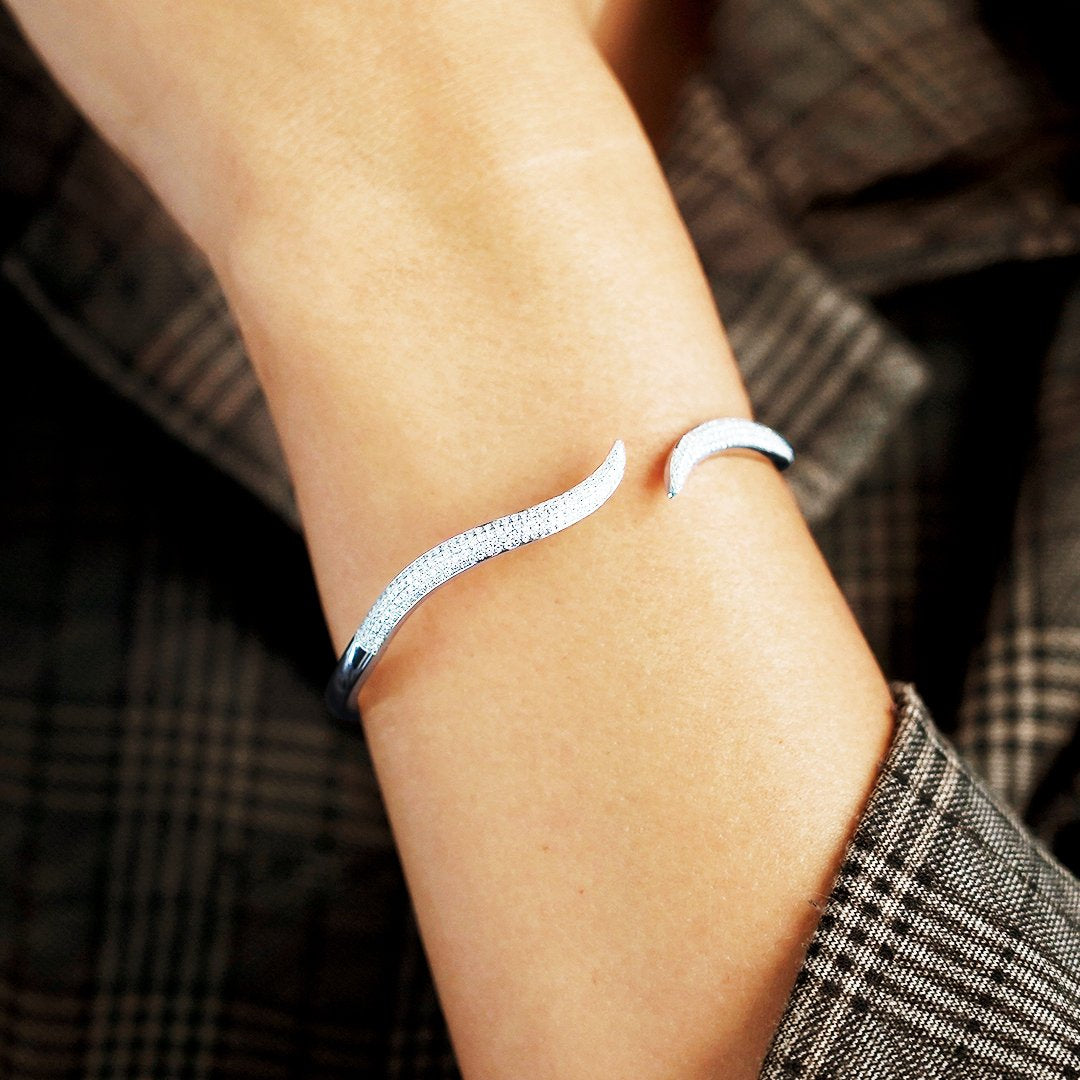 Pave Wave Cuff
