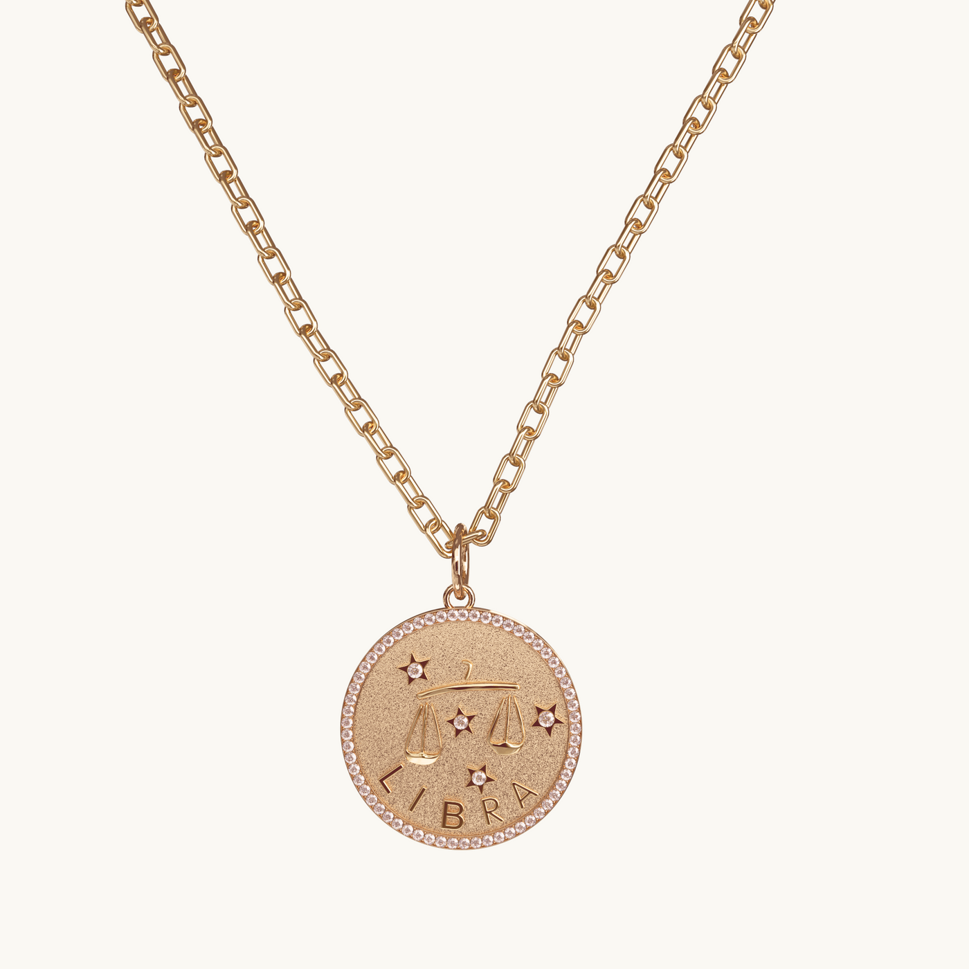 14k Gold Diamond Zodiac Necklace Charm