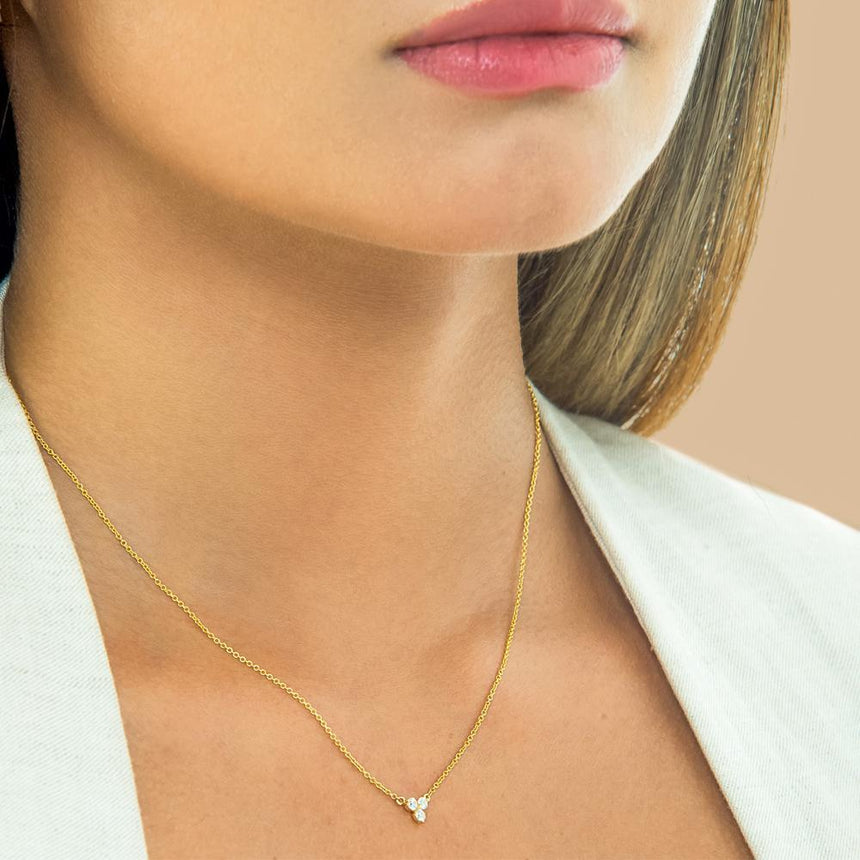 Lotus Diamond Necklace