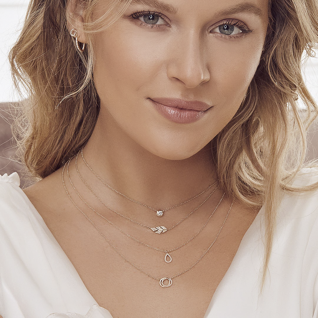 Diamond Pear Necklace