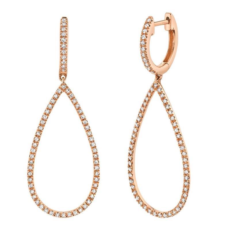 Pear Diamond Dangle Earrings
