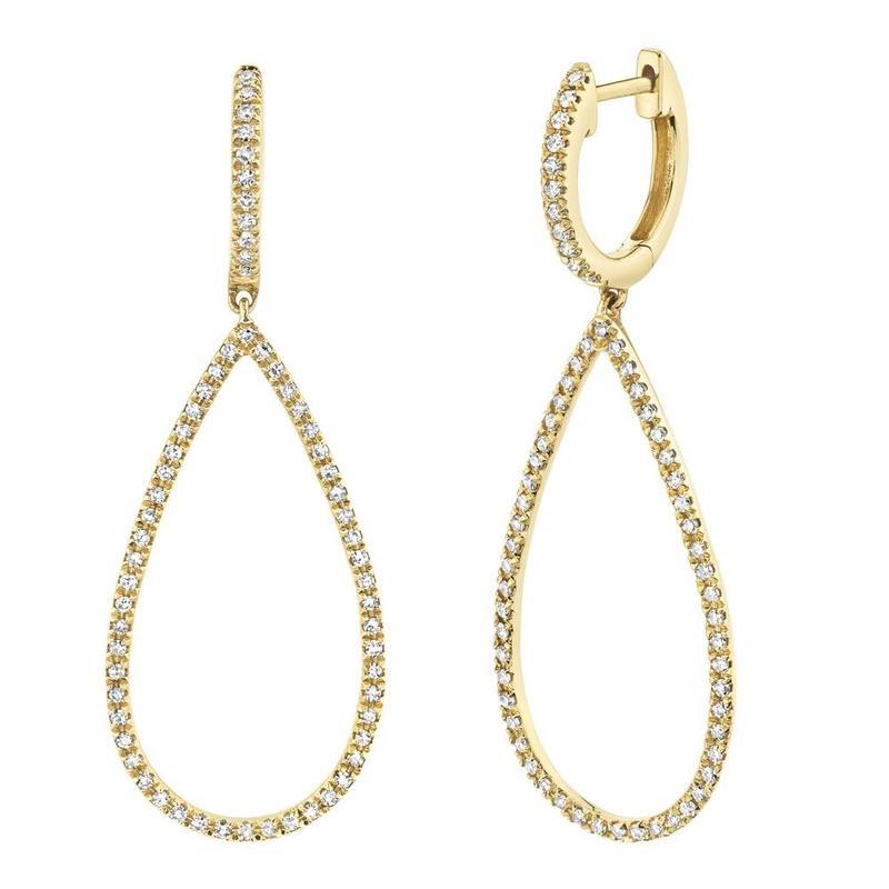 Pear Diamond Dangle Earrings