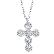 Round Diamond Cross Necklace