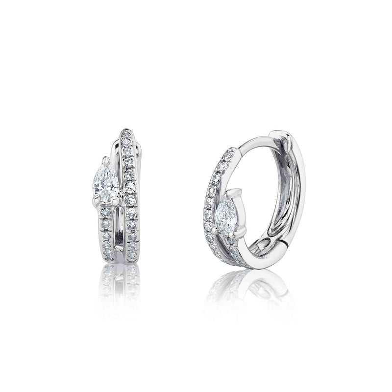 Pear Diamond Huggie Earring