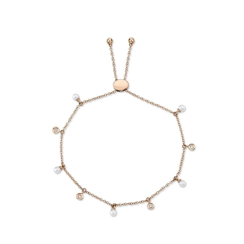 Diamond & Pearl Bolo Bracelet