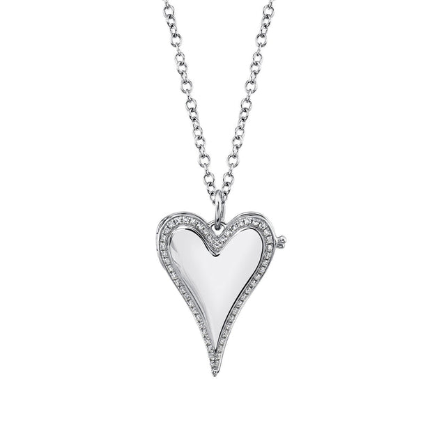 Amour Diamond Heart Locket Necklace