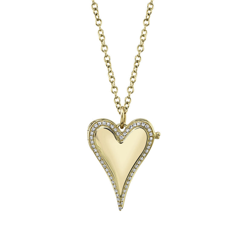 Amour Diamond Heart Locket Necklace