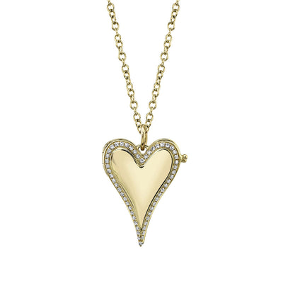 Amour Diamond Heart Locket Necklace