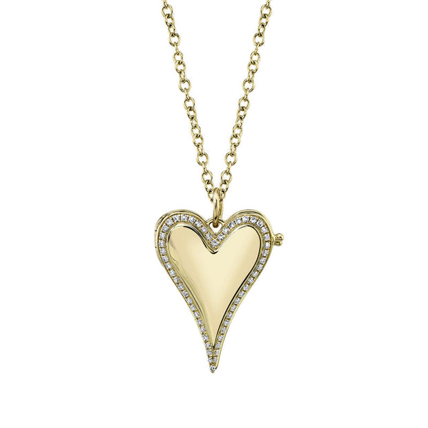 Amour Diamond Heart Locket Necklace