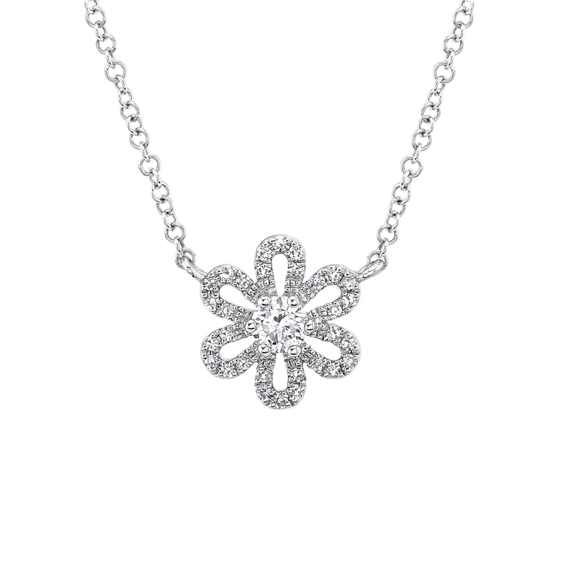 Diamond Flower Necklace