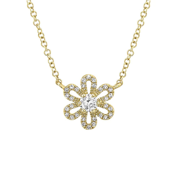 Diamond Flower Necklace