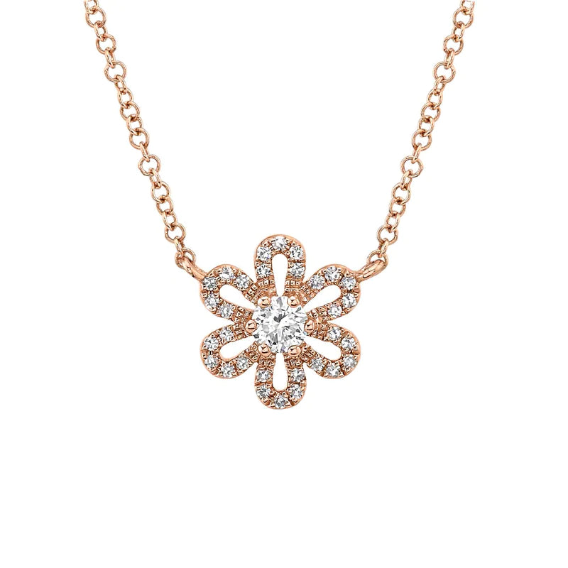 Diamond Flower Necklace