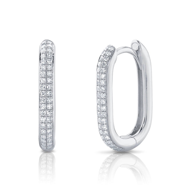 Diamond Oval Hoop