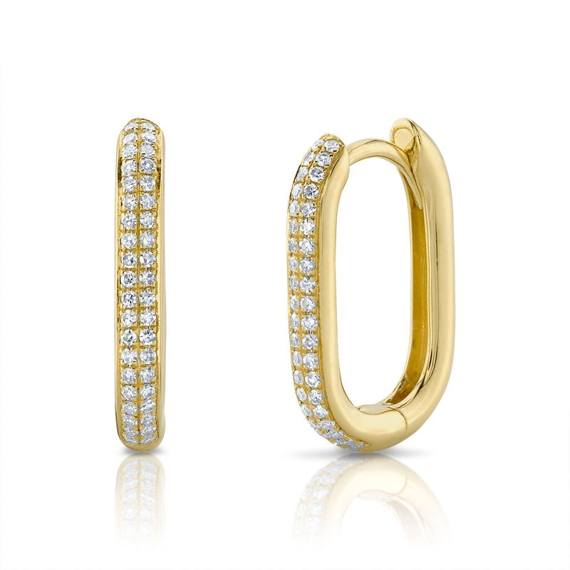 Diamond Oval Hoop
