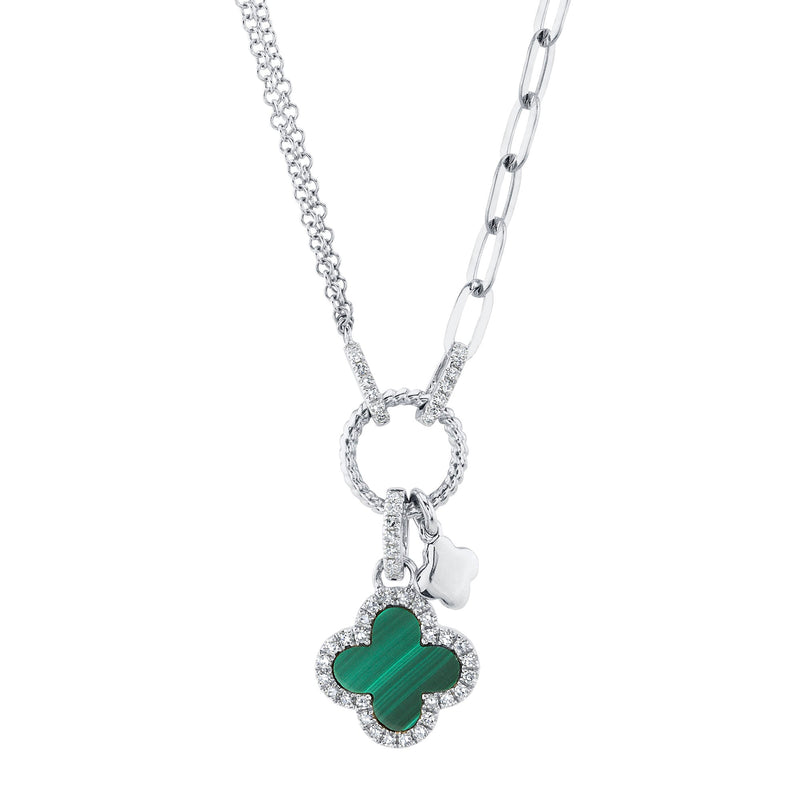 Malachite Clover Necklace
