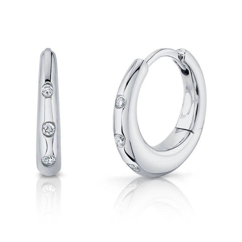Bold Diamond Hoop