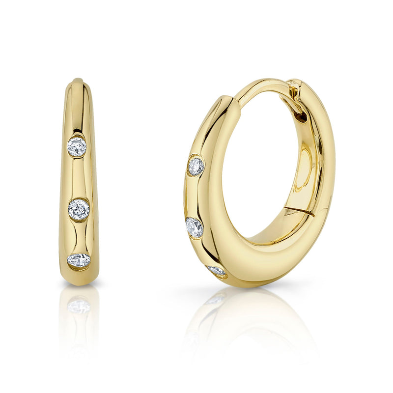 Bold Diamond Hoop