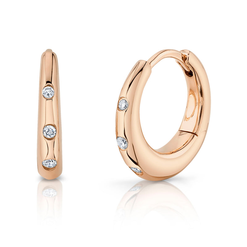 Bold Diamond Hoop