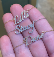 Diamond Nameplate Necklace