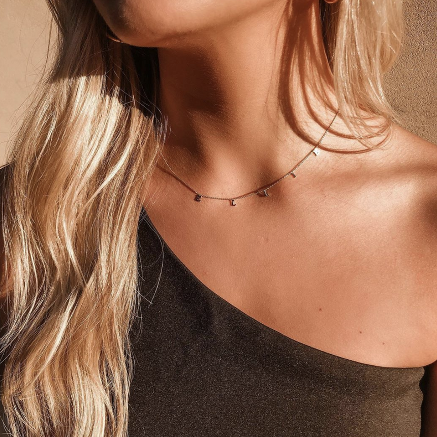 Dainty Letter Name Necklace